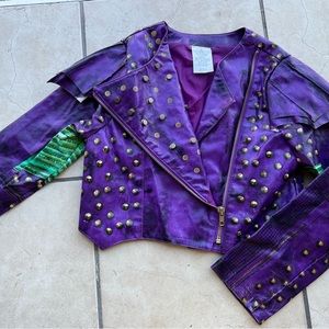 Disney Store Mal Descendants Jacket Purple Green costume Sz 9/10 EUC Zip…